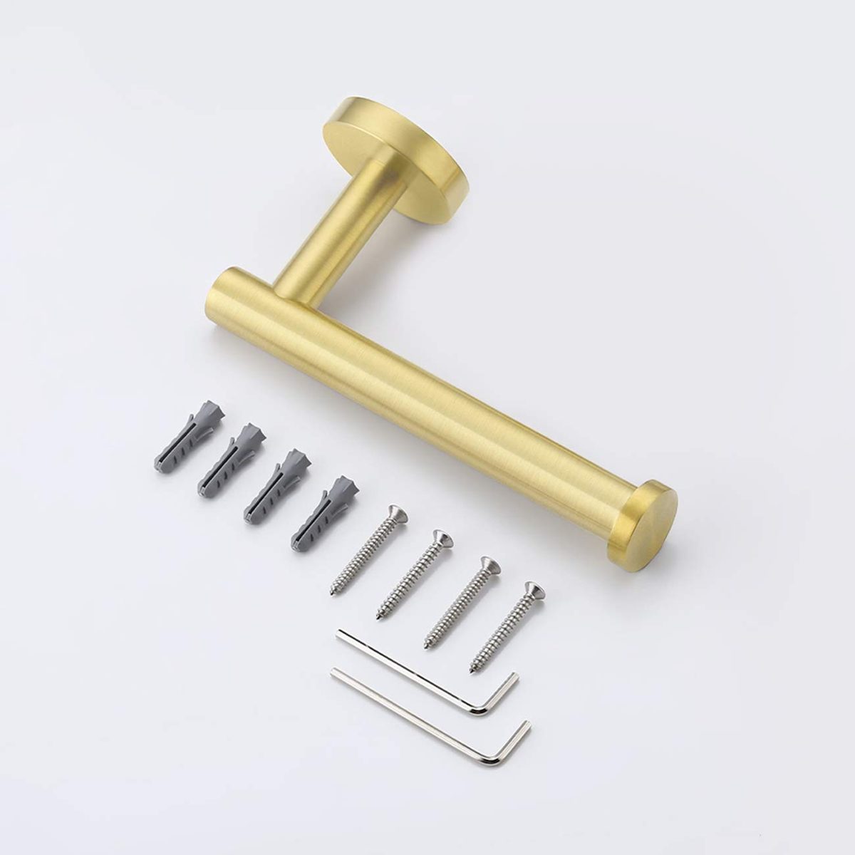 Umi. by Amazon Toilet Roll Holder Bathroom Paper Tissue Hanger Dispenser Rustproof SUS 304 Stainless Steel Wall Mount Brushed Gold, A2175S12-BZ