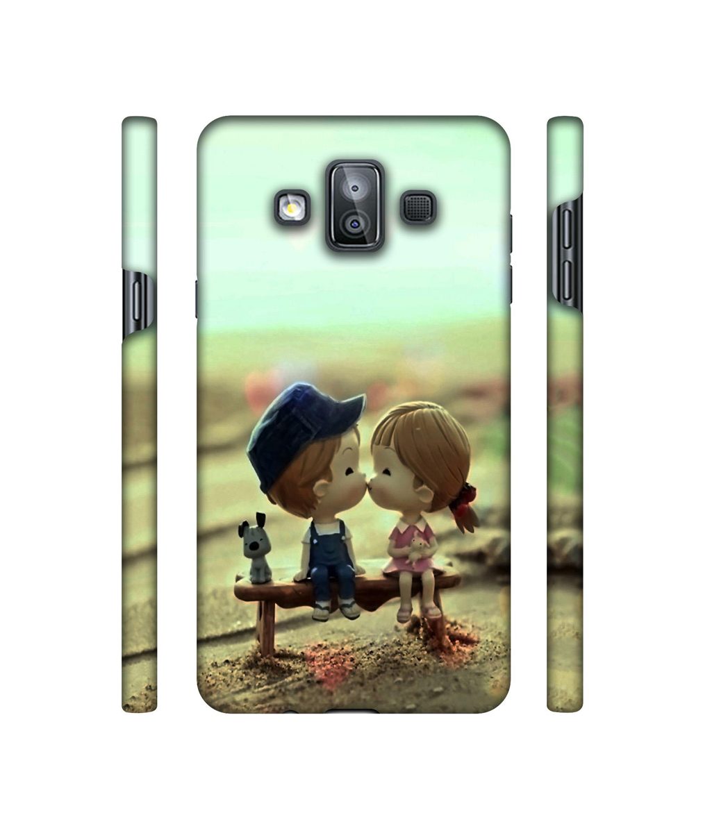 Amazon Brand - Solimo Designer Love Couples Pattern 3D Printed Hard Back Case Mobile Cover for Samsung Galaxy J7 Duo
