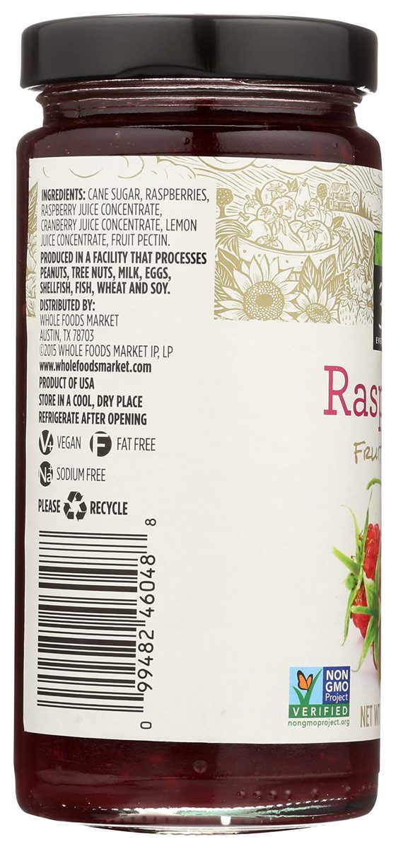 365 Everyday Value, Raspberry Fruit Spread, 10 oz