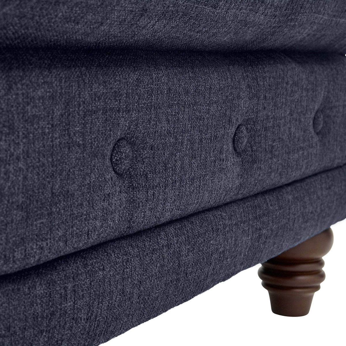 Stone & Beam Bradbury Chesterfield Modern Tufted Ottoman, 30.3"W, Navy (Renewed)