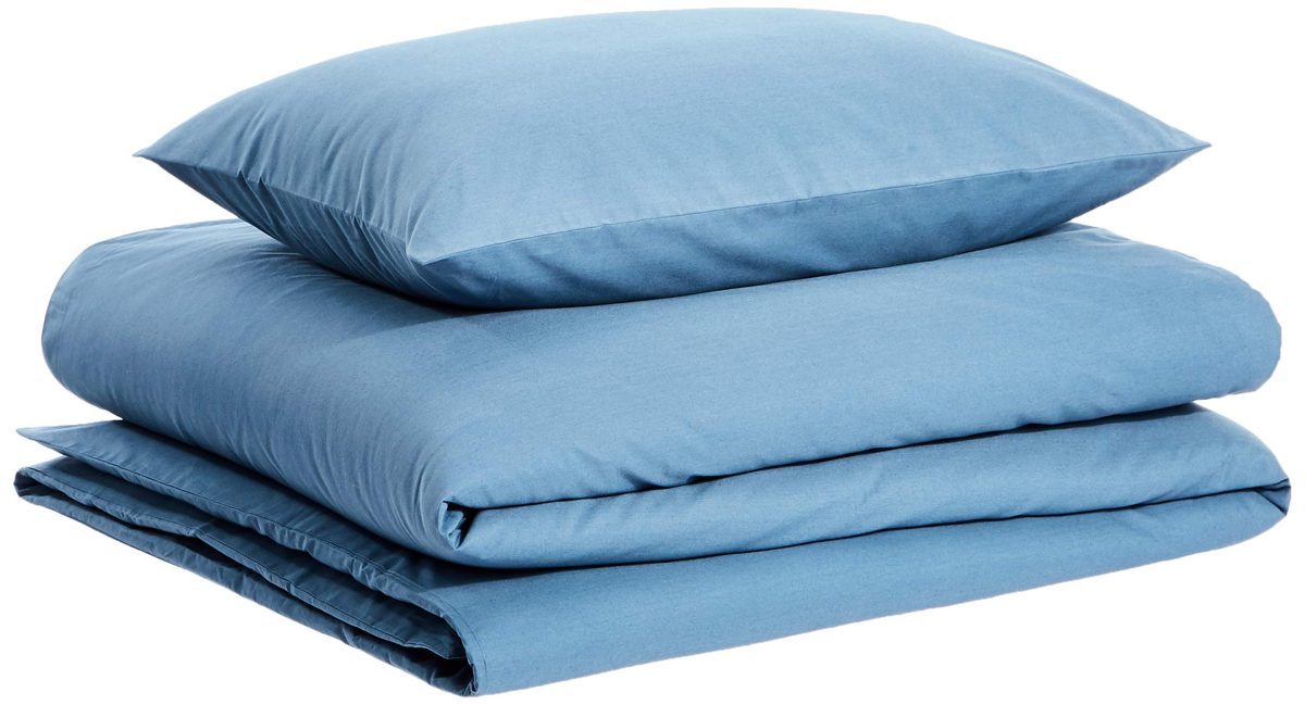 AmazonBasics Brushed Percale Cotton Duvet Set