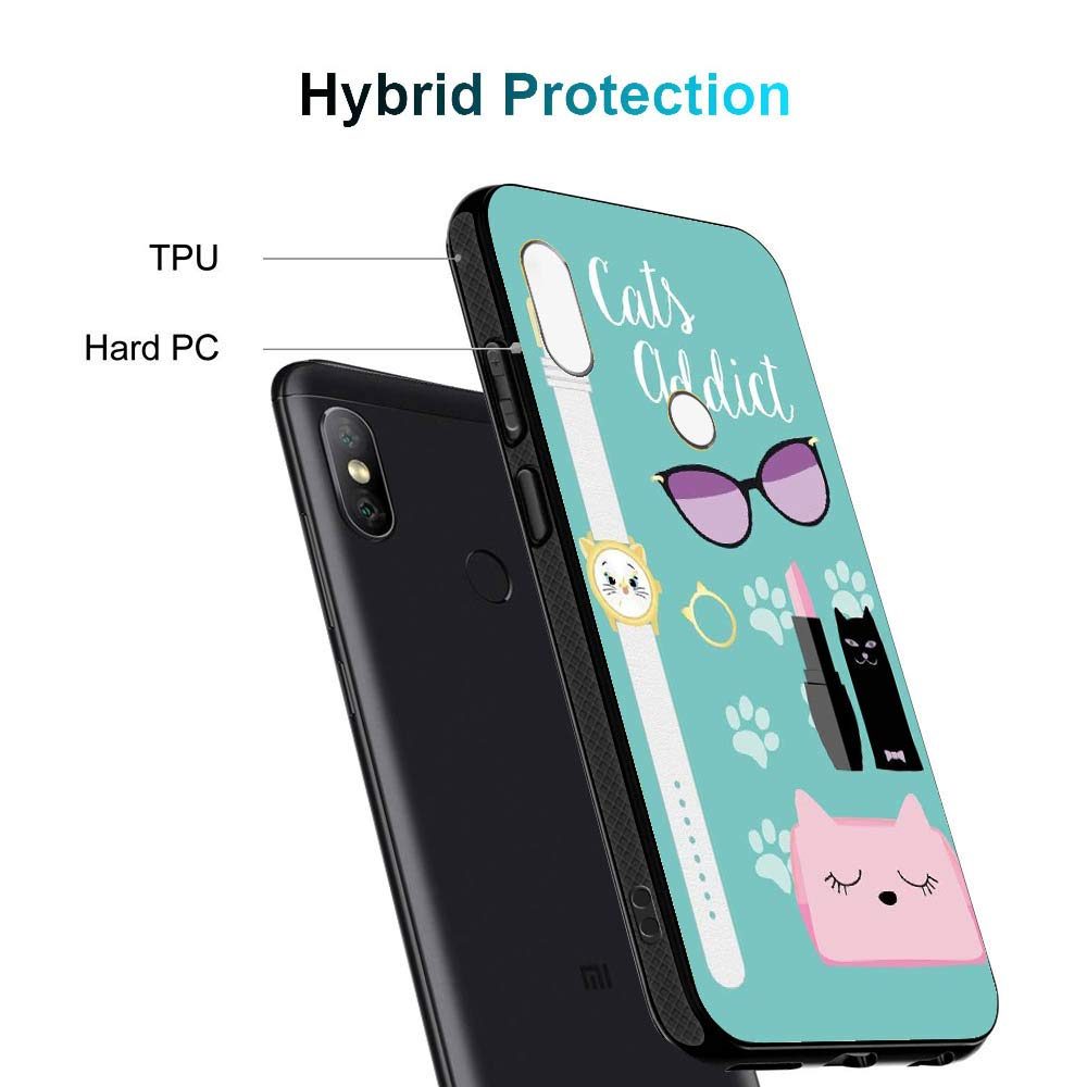 Amazon Brand - Solimo Designer Cat's Addict Printed Hard Back Case Mobile Cover for Xiaomi Redmi Note 6 pro (D1234)