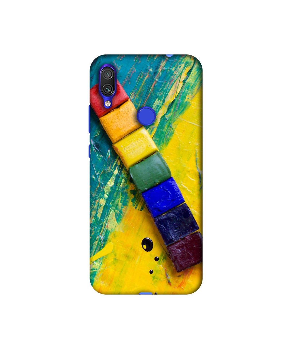 Amazon Brand - Solimo Designer Wax Color Blocks 3D Printed Hard Back Case Mobile Cover for Xiaomi Redmi Note 7 Pro