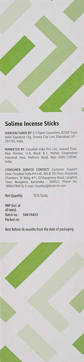 Amazon Brand - Solimo Incense Sticks, Jasmine - 70 sticks/pack
