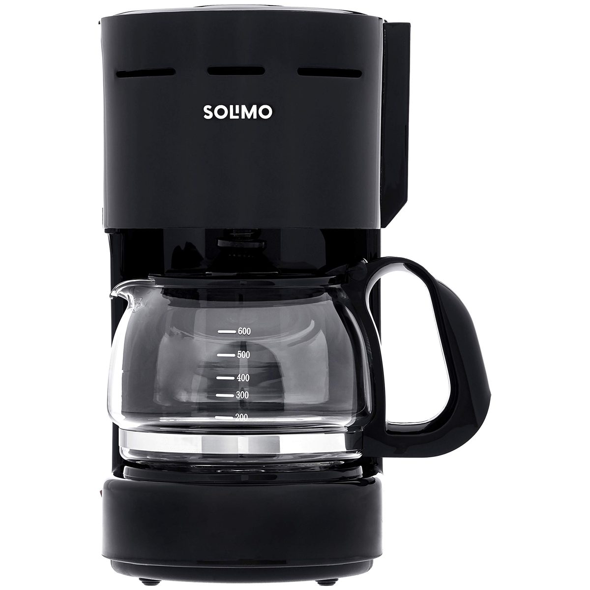(Renewed) Amazon Brand - Solimo Zing Coffee Maker, Black (Ideal for Black coffee, Makes 4-6 Cups)