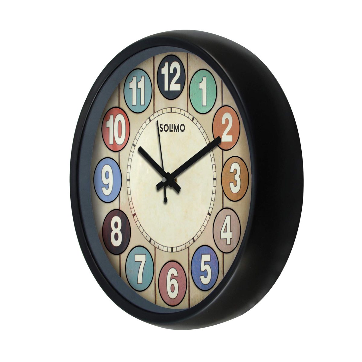 Amazon Brand - Solimo 12-inch Wall Clock - Snooker (Silent Movement)