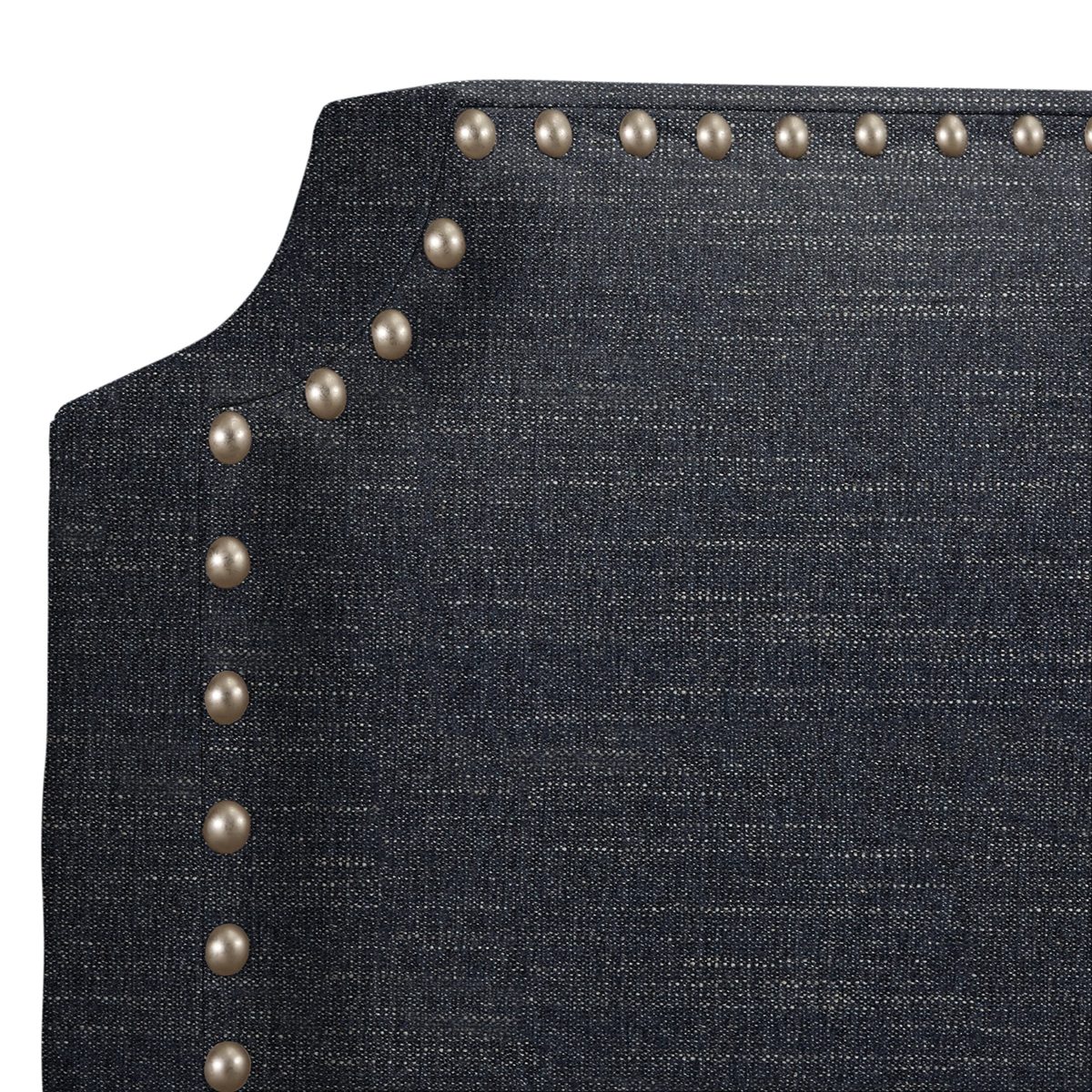 Amazon Brand – Stone & Beam Tisbury Nailhead Trim Queen Bed, 66"W, Curious Indigo