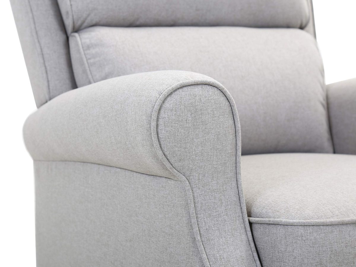 Amazon Brand – Ravenna Home Push-Back Recliner Living Room Chair, 33.9"W, Light Grey