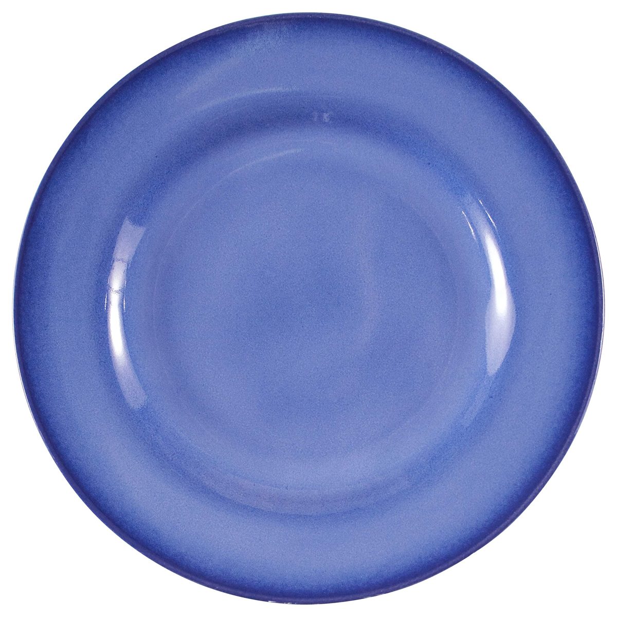 Rivet Corwin Modern Reactive-Glaze Stoneware 18-Piece Dinnerware Set, Service for 6, Atacama Blue
