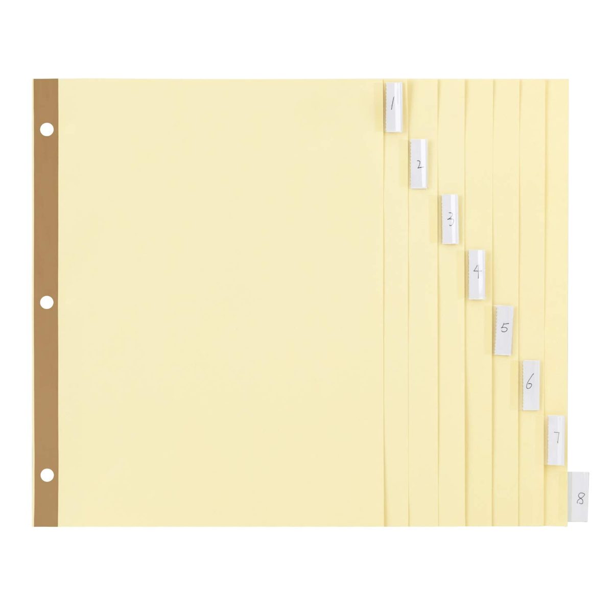 AmazonBasics 8-Tab Paper Binder Dividers, Insertable Clear Tabs, 24 Sets