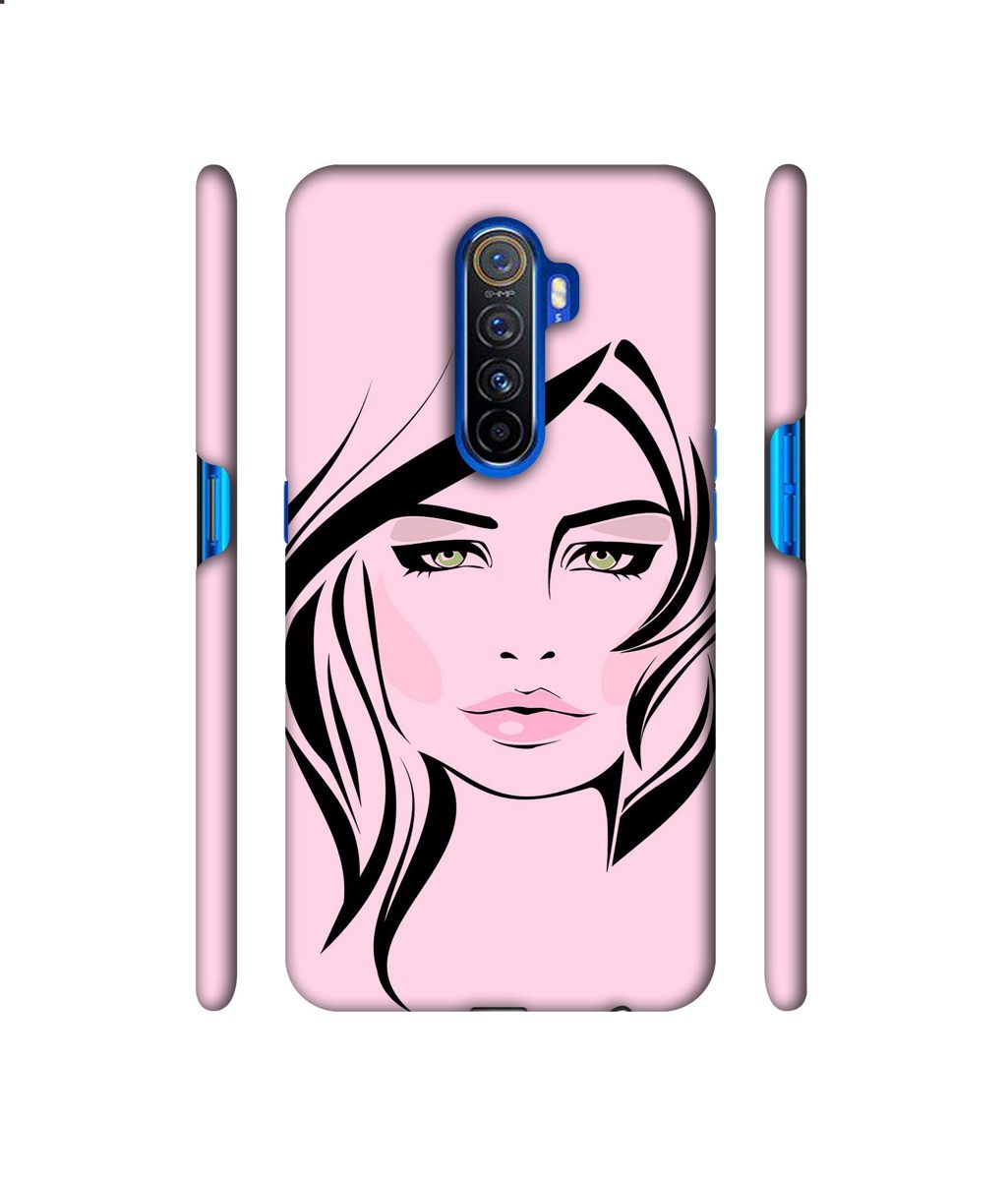 Amazon Brand - Solimo Designer Pink Lady Pattern 3D Printed Hard Back Case Mobile Cover for Oppo Reno Ace/Realme X2 Pro