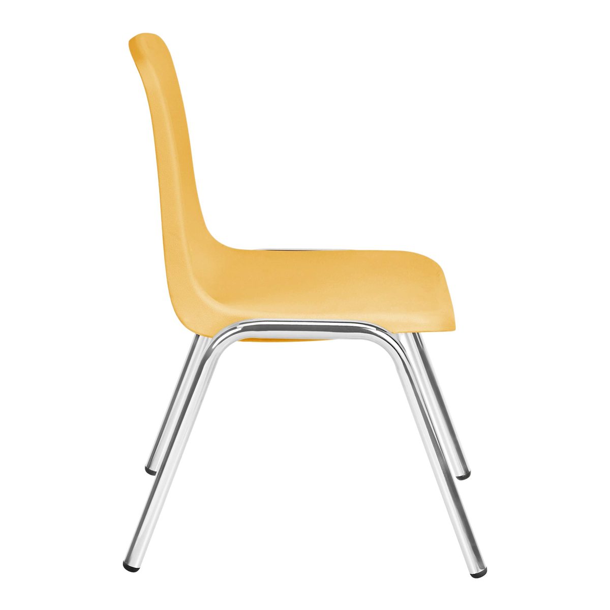 AmazonBasics 12 Inch School Classroom Stack Chair, Chrome Legs, Yellow, 6-Pack