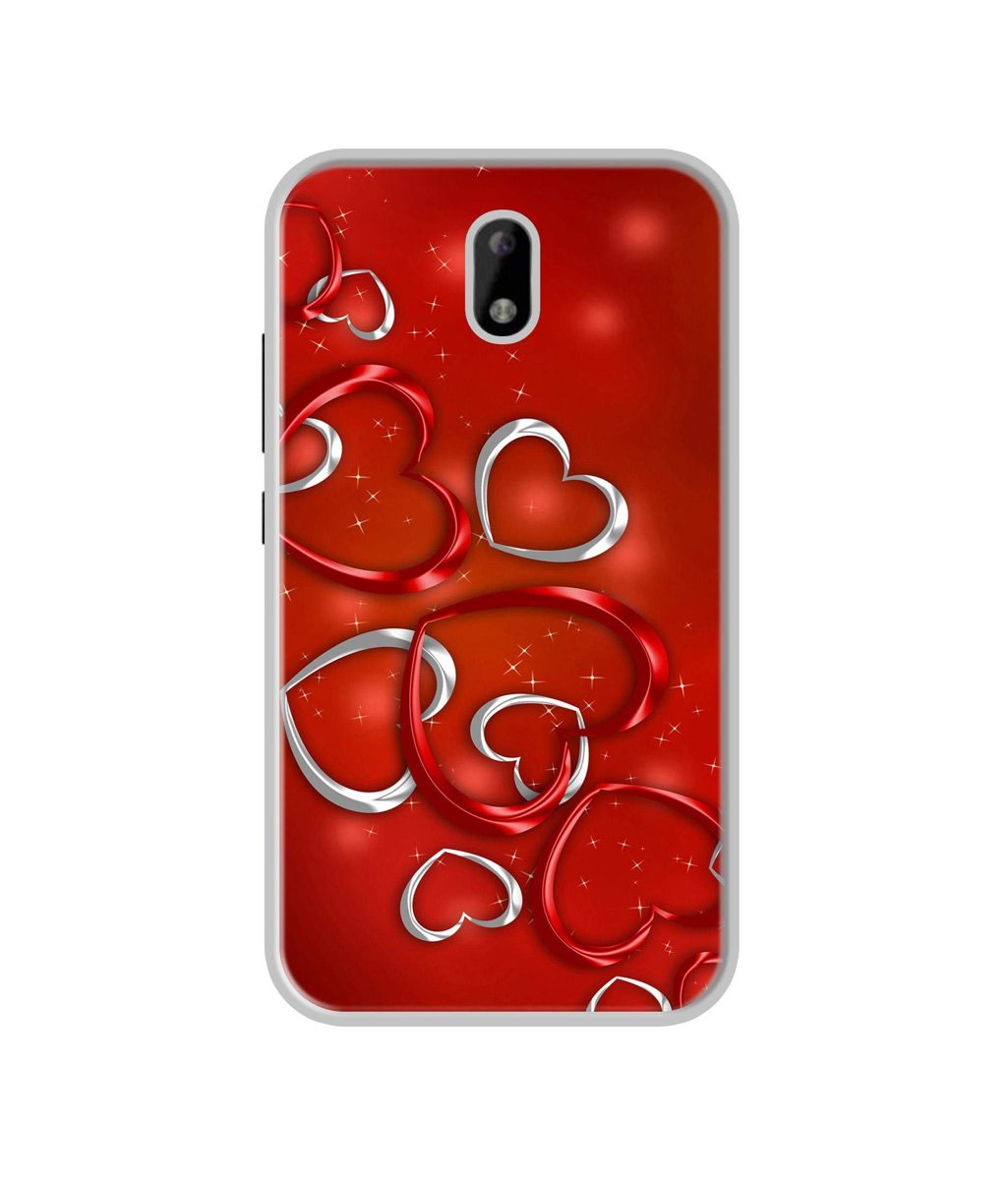 Amazon Brand - Solimo Designer Hearts UV Printed Soft Back Case Mobile Cover for Itel A23