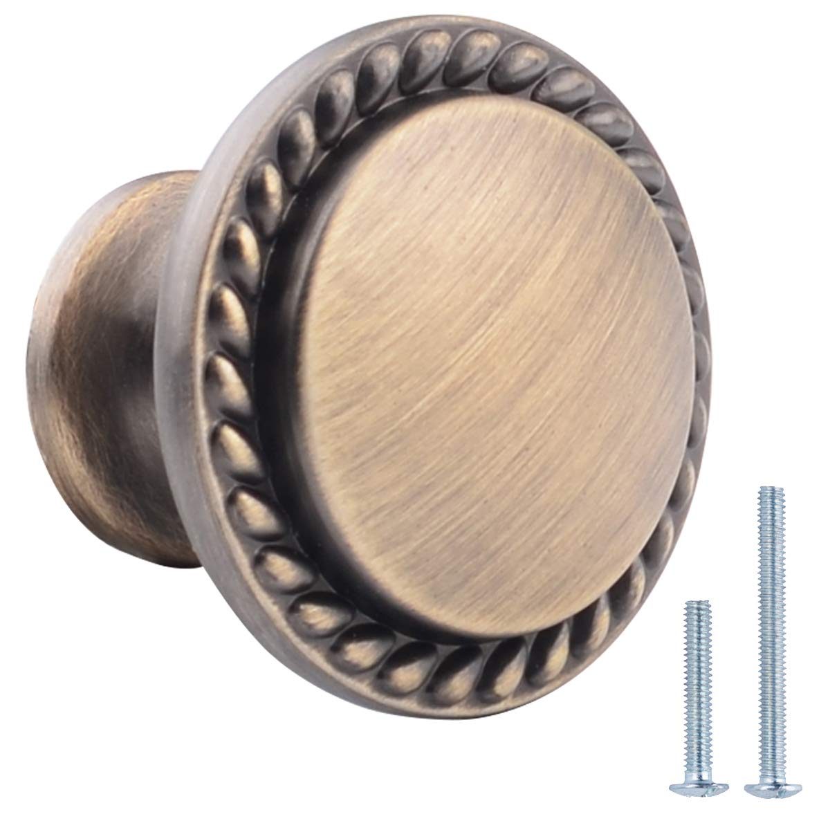 AmazonBasics Round Braided Cabinet Knob, AB900-AB-25