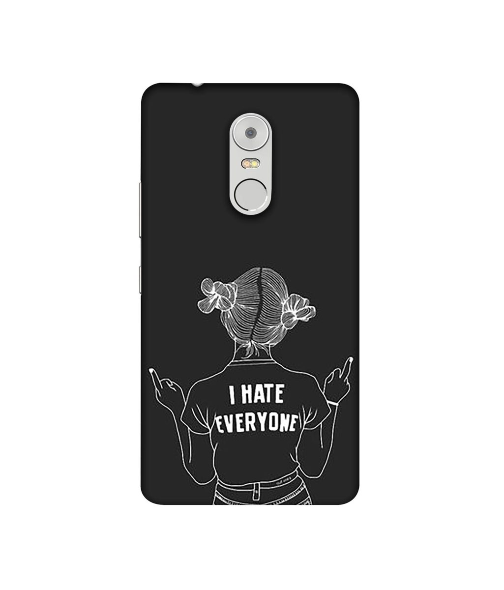Amazon Brand - Solimo Designer I Hate Everyone 3D Printed Hard Back Case Mobile Cover for Lenovo K6 Note