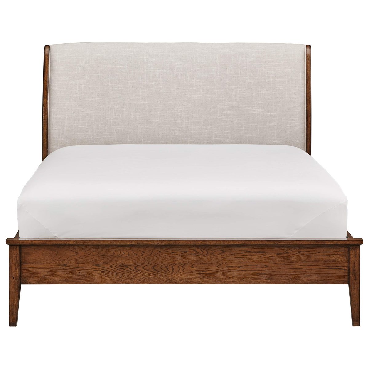 Amazon Brand – Stone & Beam Newport Arced Headboard Queen Bed, 63"W, Oak