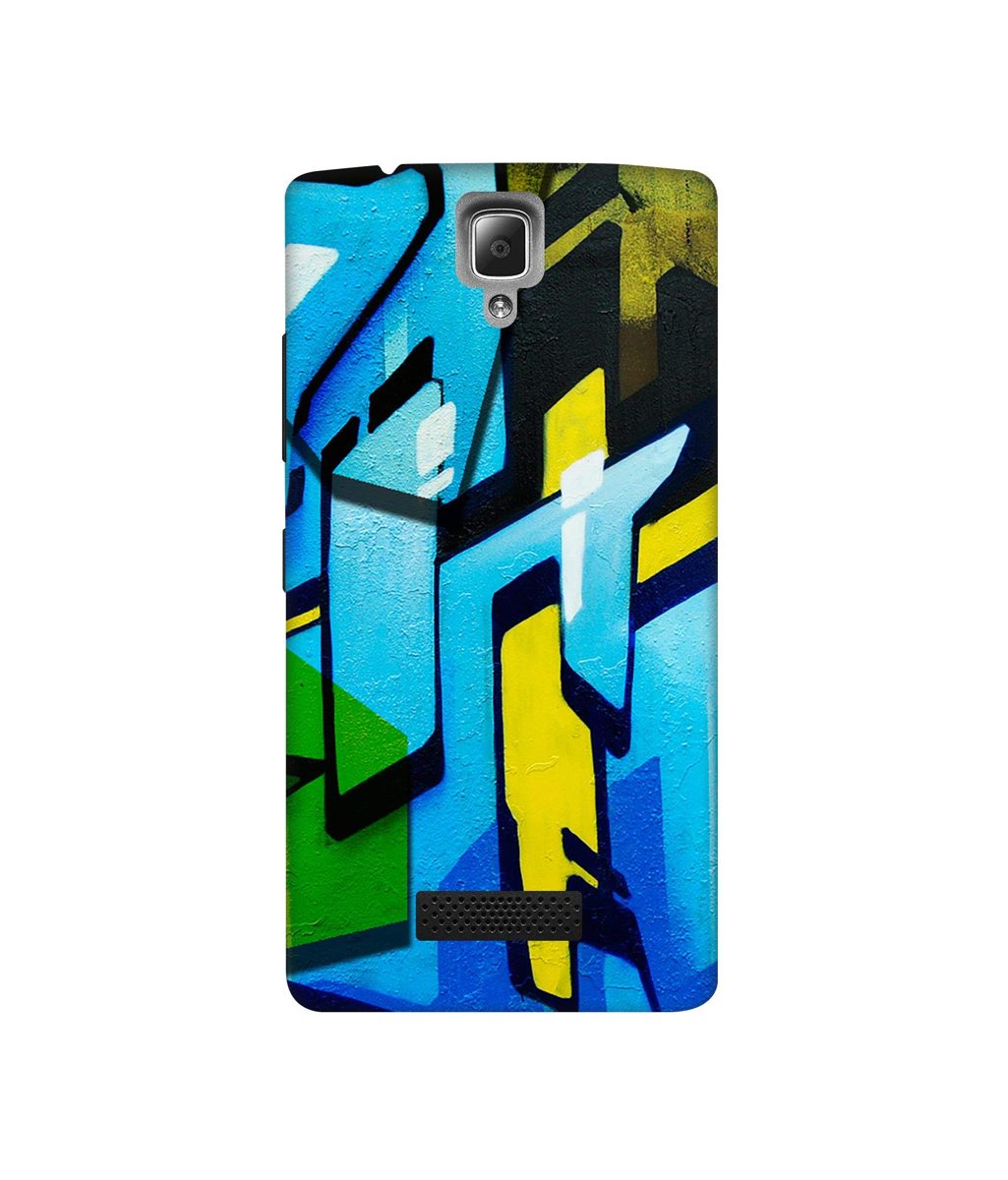 Amazon Brand - Solimo Designer Blue and Yellow Texture 3D Printed Hard Back Case Mobile Cover for Lenovo A2010