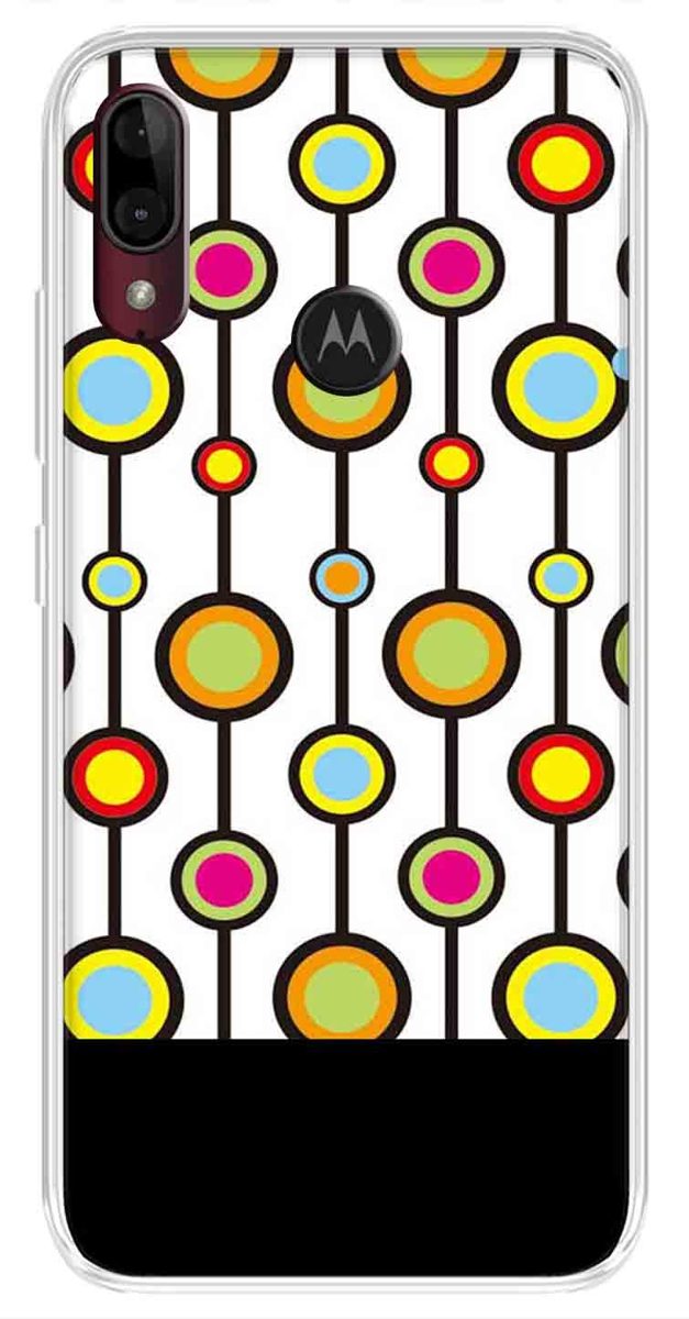 Amazon Brand - Solimo Designer Multicolor Bubble Line Pattern Printed Soft Back Case Mobile Cover for Motorola Moto E6s / Motorola Moto E6 Plus