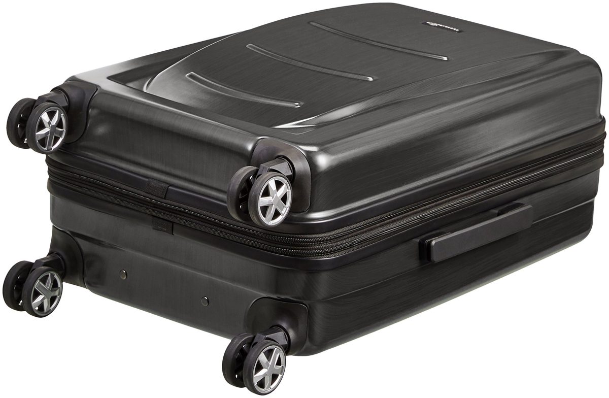 AmazonBasics 3 Piece Hard Shell Luggage Spinner Suitcase Set - Slate Grey