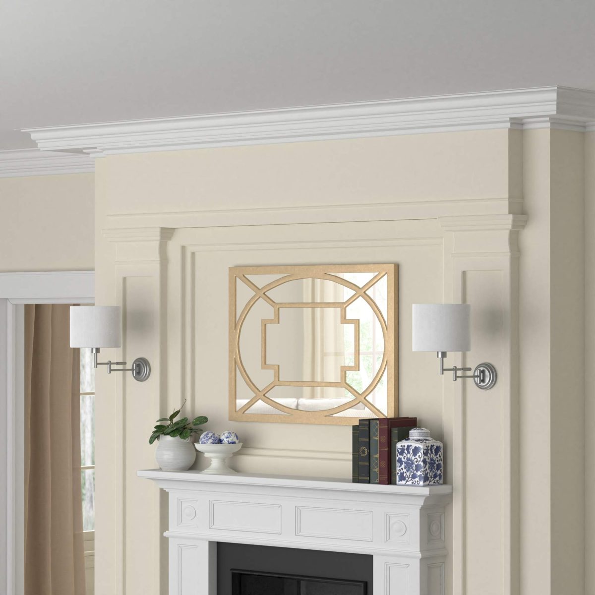 Amazon Brand - Ravenna Home Single-Light Swing Arm Wall Sconce with White Linen Shade, LED Bulb Included, 15.5"H, Brushed Nickel