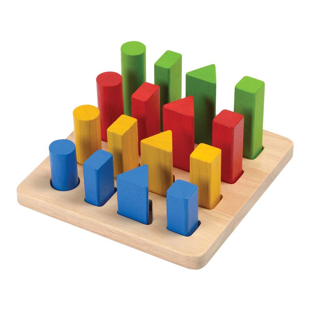AmazonBasics Mathematic Case Pack, Geometric Peg Board, Geometric Sorting Board, Fraction Cubes, Number 1-10 (Gradient), Activity Clock, 4 Years+