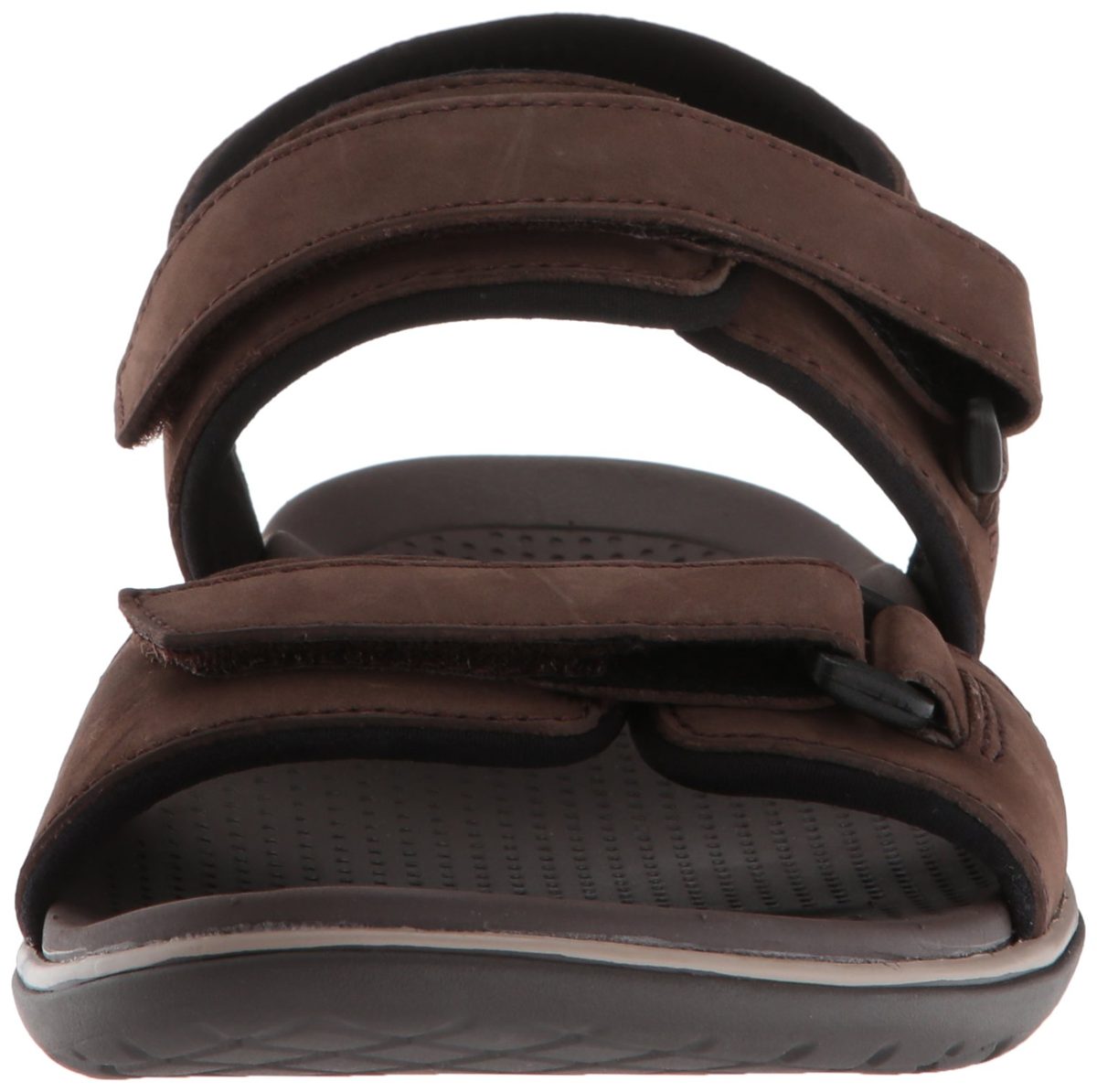 206 Collective Amazon Brand Men's Greenlake Double Band Velcro Sandal, Chocolate Brown Gray Canvas/Nubuck, 7 D US