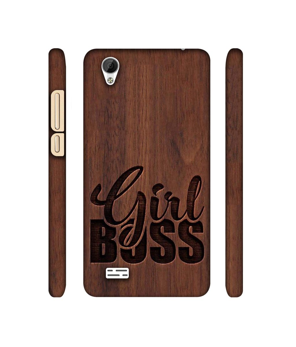 Amazon Brand - Solimo Designer Girl Boss On Wood 3D Printed Hard Back Case Mobile Cover for Vivo Y31