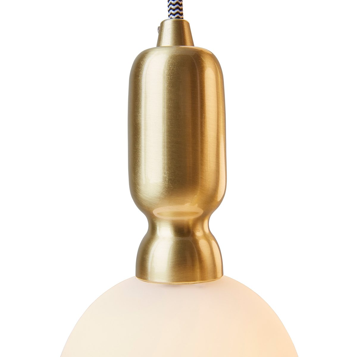 Rivet Diana Mid-Century Modern 5-Globe Ceiling Pendant Chandelier with LED Light Bulbs, 65" Cord, Gold