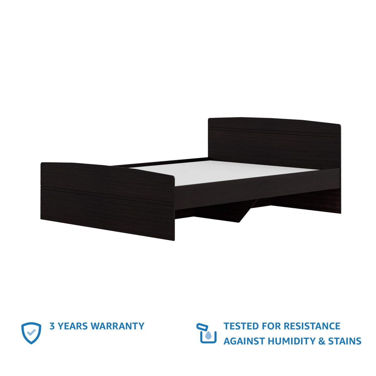 Amazon Brand - Solimo Betty Queen Size Engineered Wood Bed (Espresso Finish)