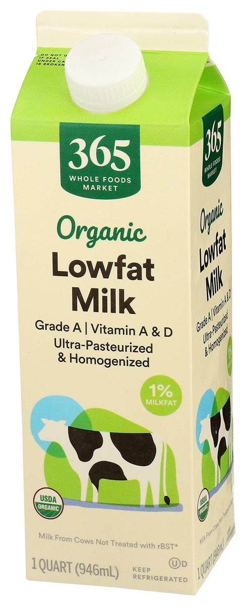 365 by Whole Foods Market, Organic Grade A Milk, Lowfat, 32 Fl Oz