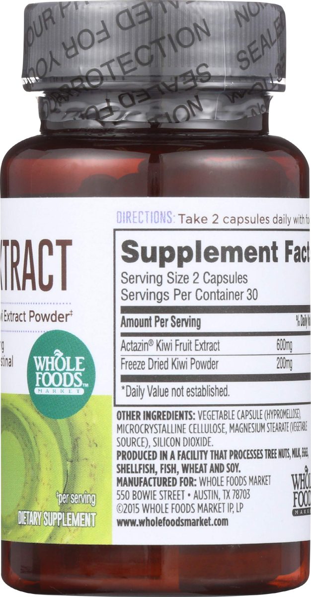 WHOLE FOODS MARKET Extract 600Mg Vc 60 Vc Kiwi, 60 CT