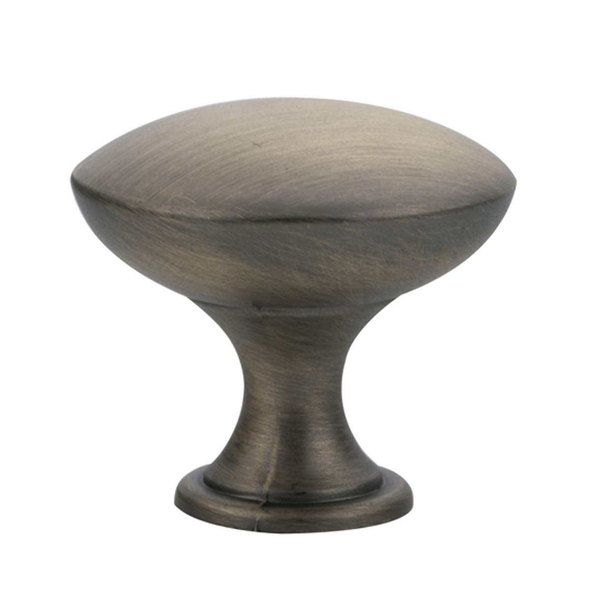 AmazonBasics Round Cabinet Knob, 1.18" Diameter, Antique Brass, 25-Pack