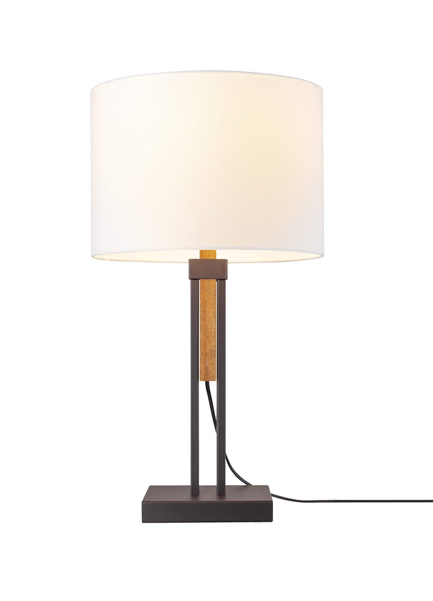 Amazon Brand – Stone & Beam Contemporary Metal Accent Table Lamp, LED Bulb Included, 32"H, Dark Bronze