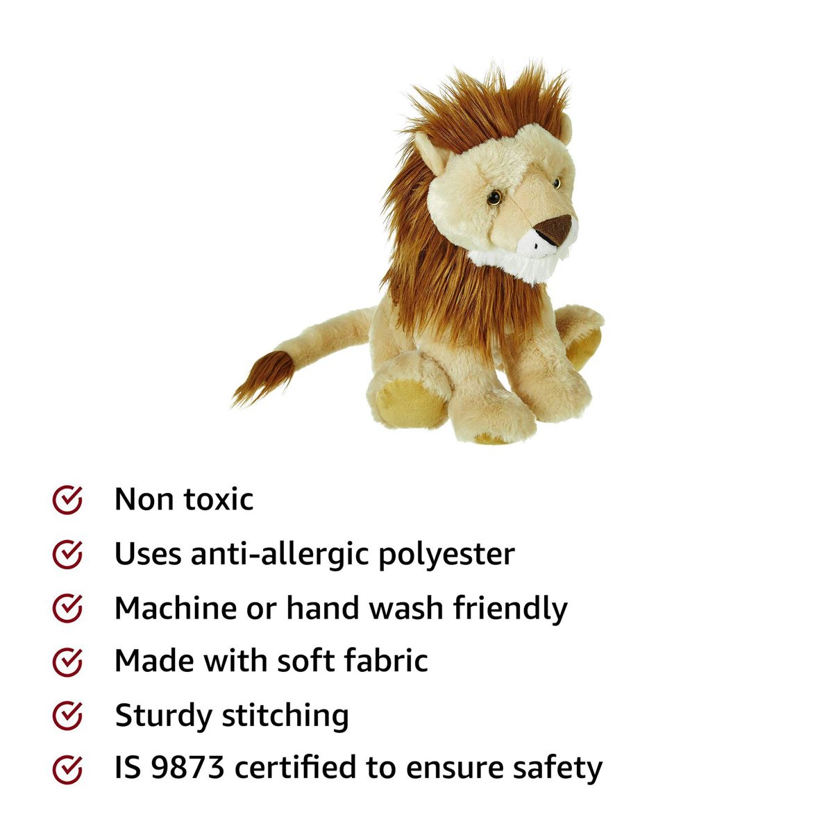 Amazon Brand - Jam and Honey 12" (30cm) Wild Onez Lion