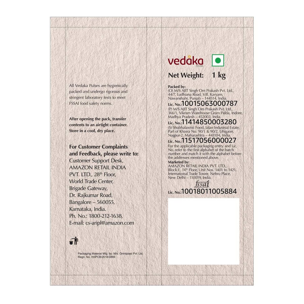 Amazon Brand - Vedaka Premium Chana Dal, 1 kg