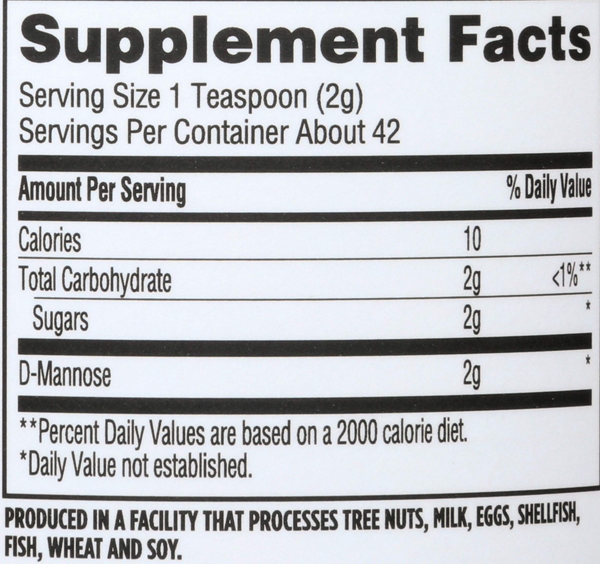 WHOLE FOODS MARKET D-Mannose Powder, 3 OZ