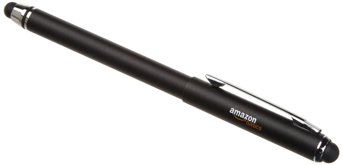 AmazonBasics Capacitive Stylus Pen for Touchscreen Devices - Black PEABS-3TIPSSTYLUS-BK-4PKS