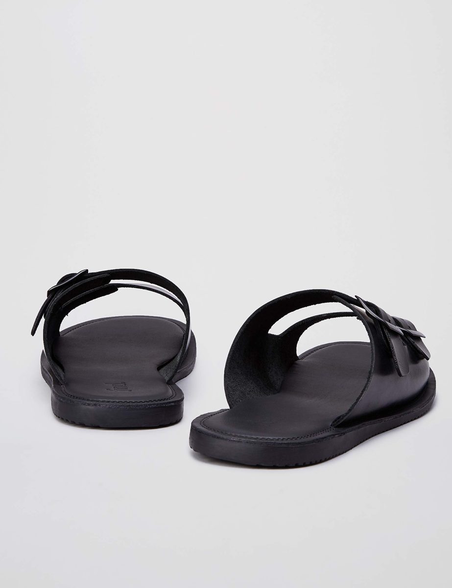 Amazon Brand - find. Men's Open Toe Sandals, Black (Rio Black), 7 UK