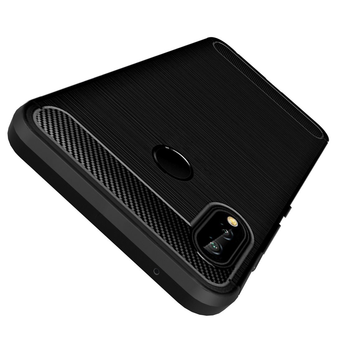 Amazon Brand - Solimo Protective Mobile Cover (Soft & Flexible Back Case) for Huawei P20 Lite (Black)