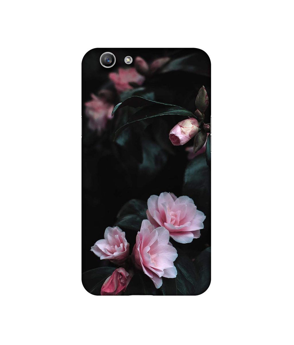 Amazon Brand - Solimo Designer Dark Flowers Photography UV Printed Soft Back Case Mobile Cover for Oppo F1S