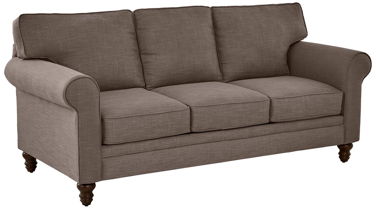 Amazon Brand – Ravenna Home Randall Rolled Arm Sofa, 83"W, Pewter