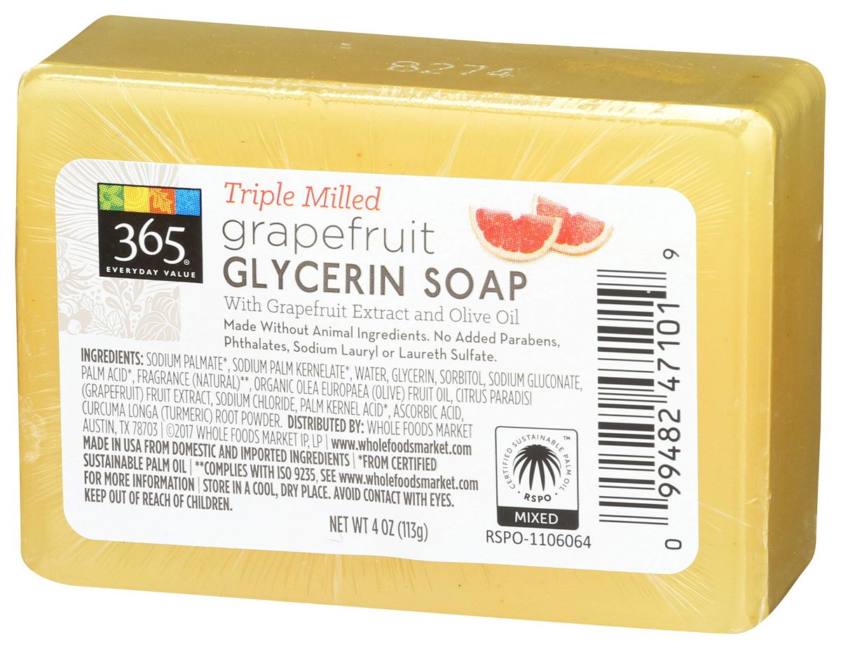 365 Everyday Value, Glycerin Soap, Grapefruit, 4 oz