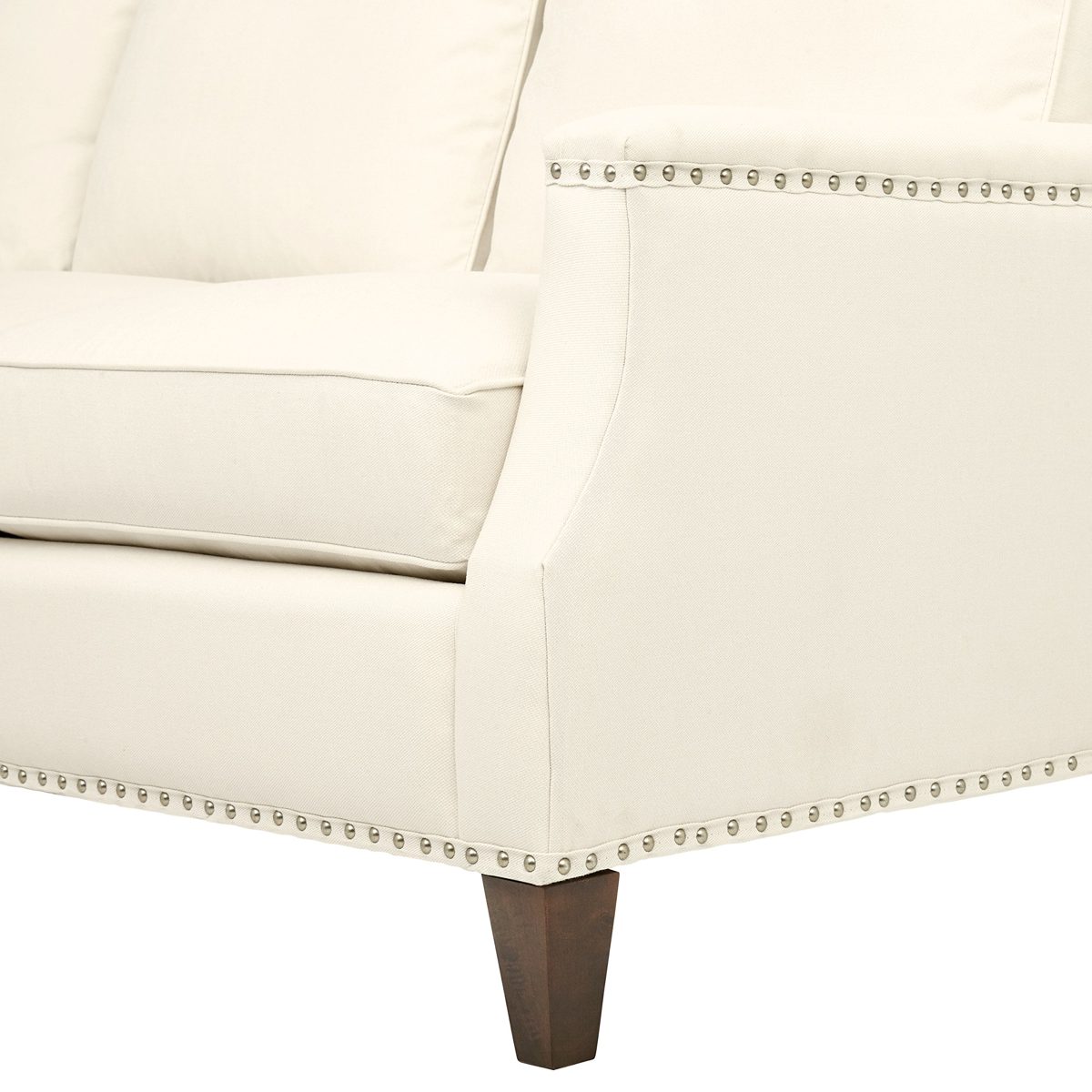 Amazon Brand – Stone & Beam Marin Studded Sofa, 87"W, Beige