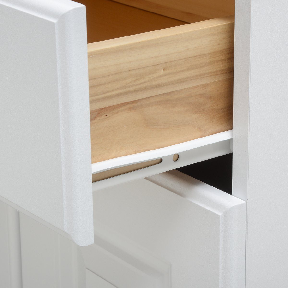 AmazonBasics Euro Bottom Mount Drawer Slides, 10 Inch, White Powder Coat, 1 Pair