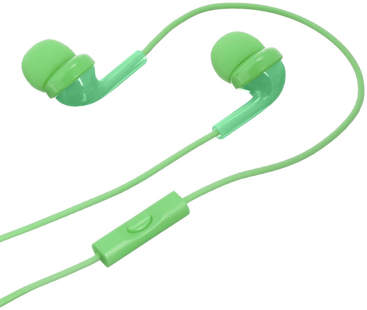 AmazonBasics In-ear Headphones with Mic, Green