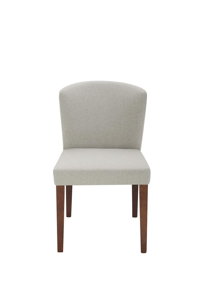 Amazon Brand – Rivet Eli Modern Curved-Back Dining Chair, Set of 2, 19.3"W, Silver