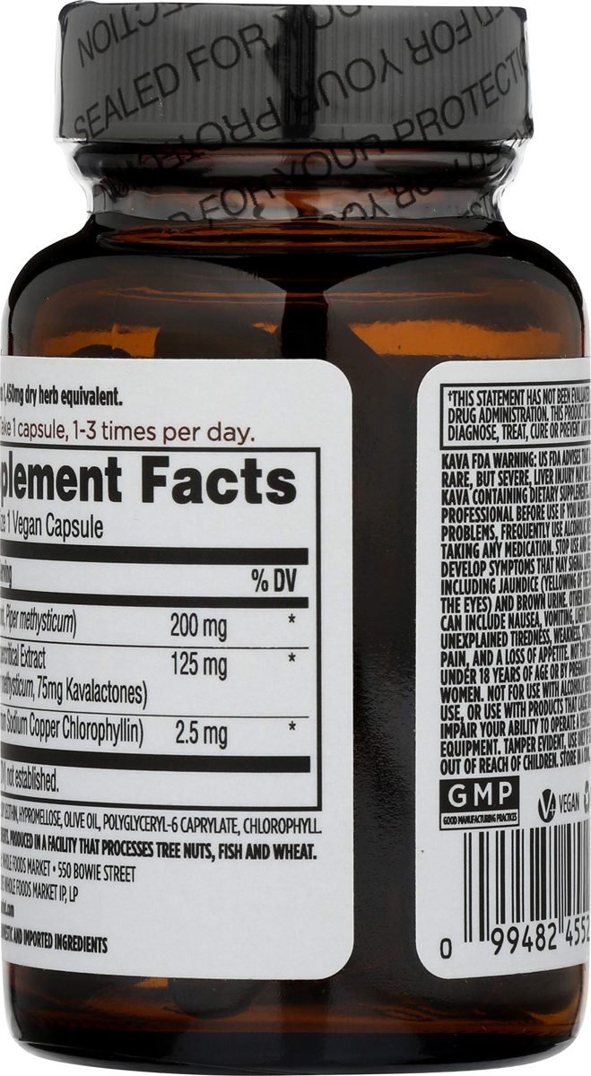 Whole Foods Market, Kava Kava Liquid Caps, 60 ct