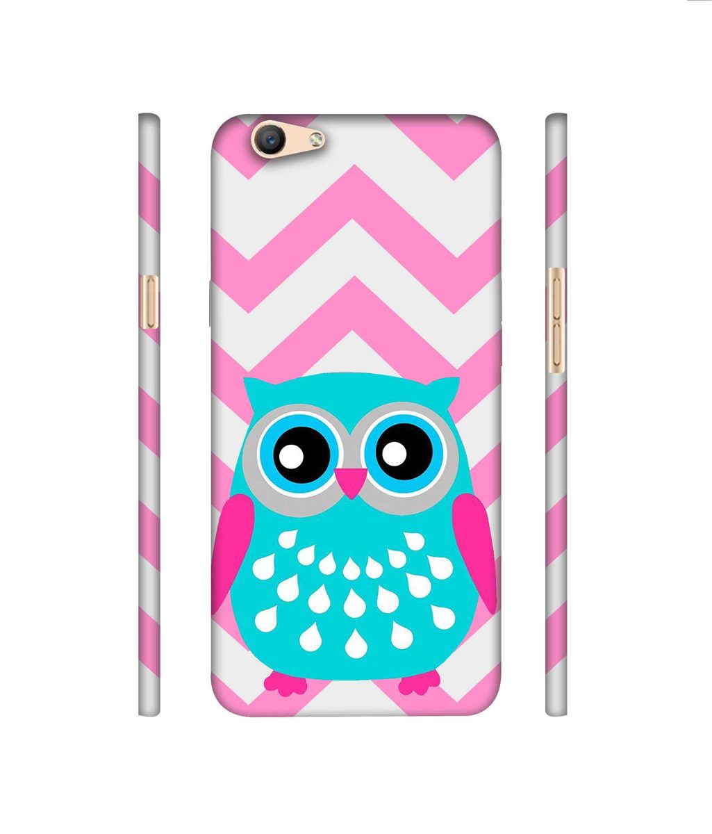 Amazon Brand - Solimo Designer Sky Blue Owl 3D Printed Hard Back Case Mobile Cover for Oppo F1s
