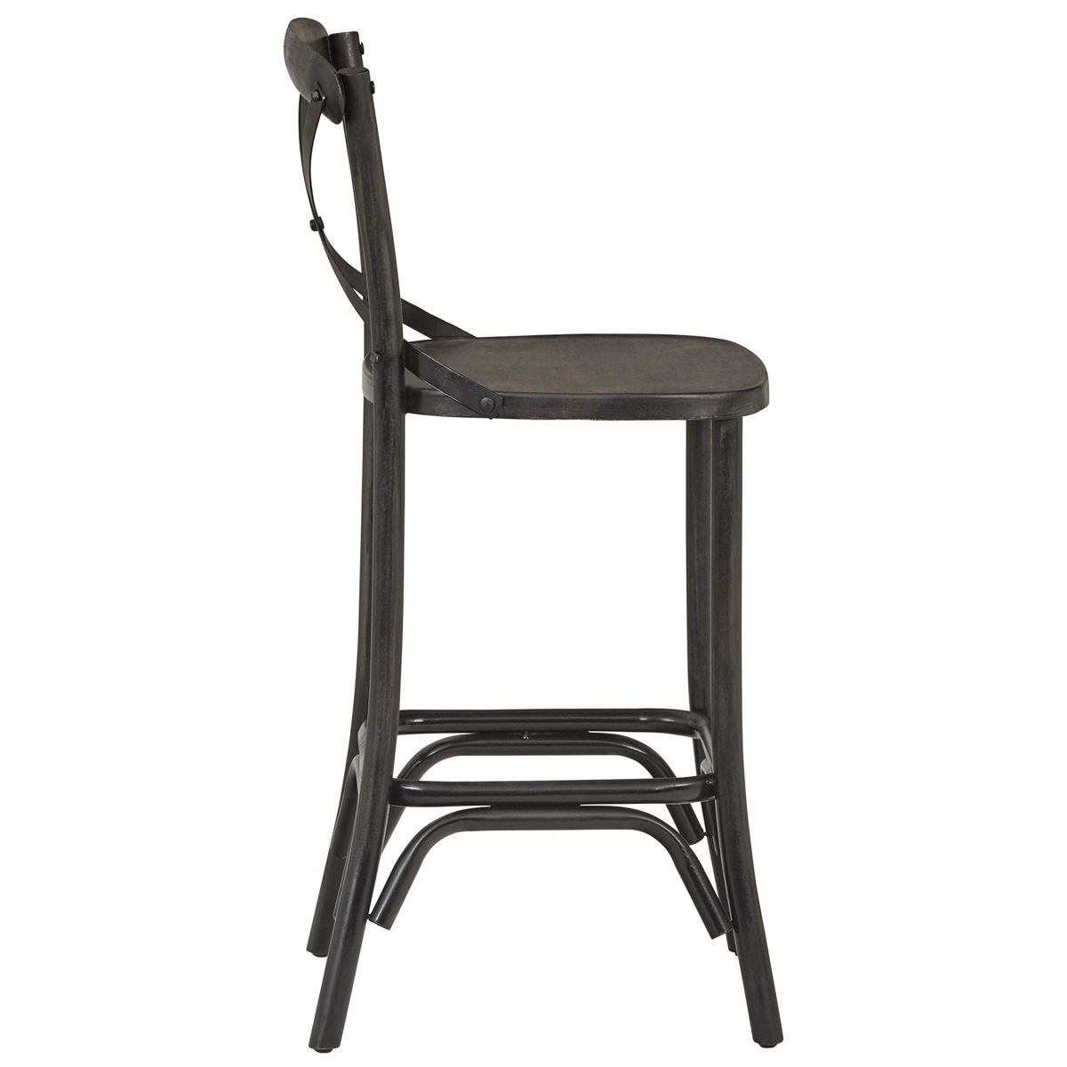 Amazon Brand – Stone & Beam Industrial Barstool, 42"H, Black