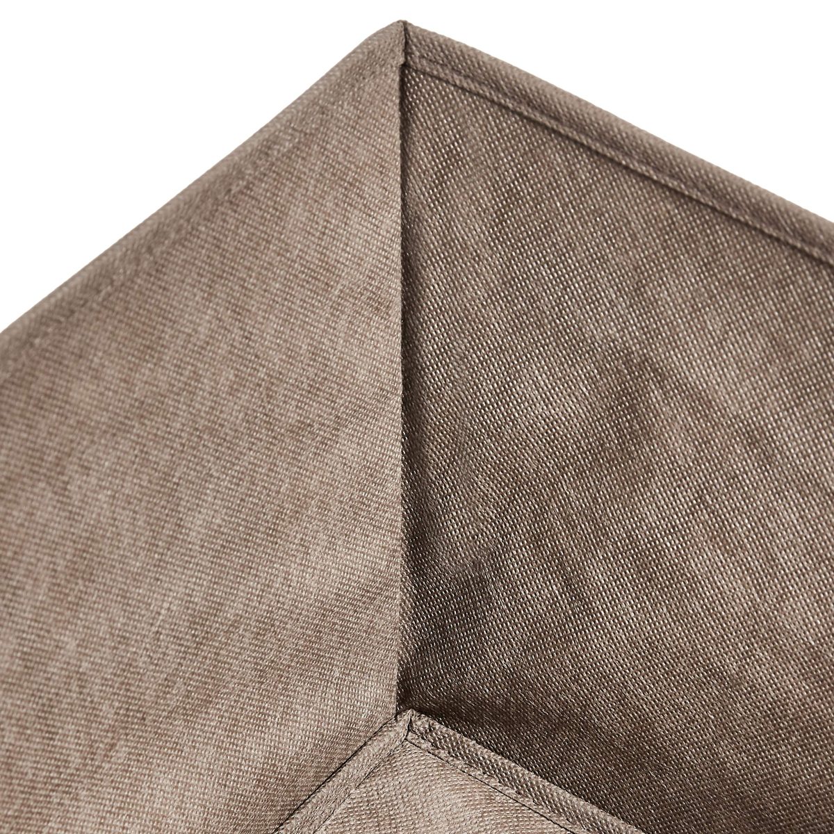 AmazonBasics Nested Fabric Storage Bins with Oval Grommets - Pack of 3, Taupe